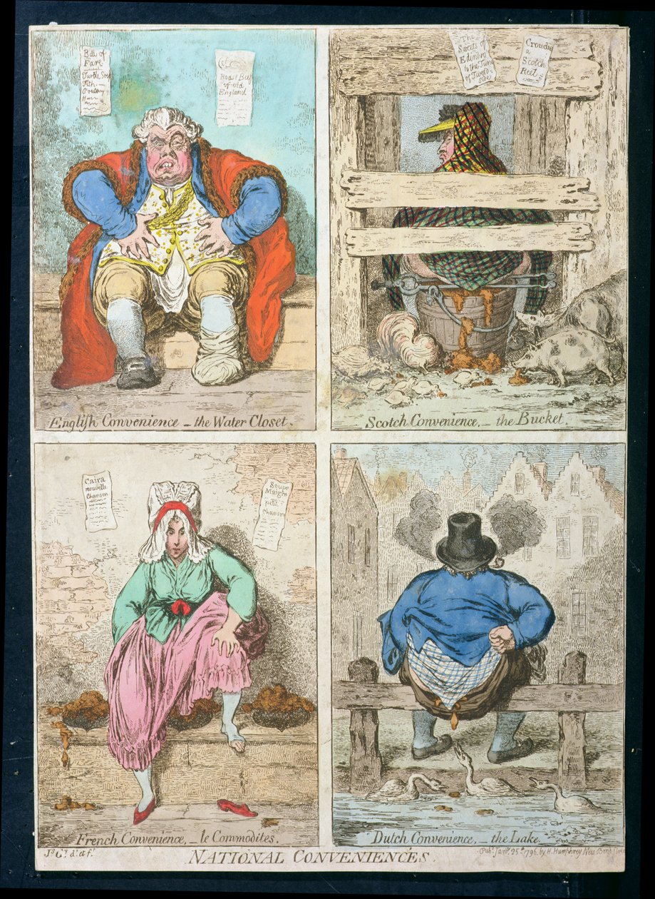 National Conveniences, julkaissut Hannah Humphrey vuonna 1796 (käsinvärinen etsaus) tekijältä James Gillray