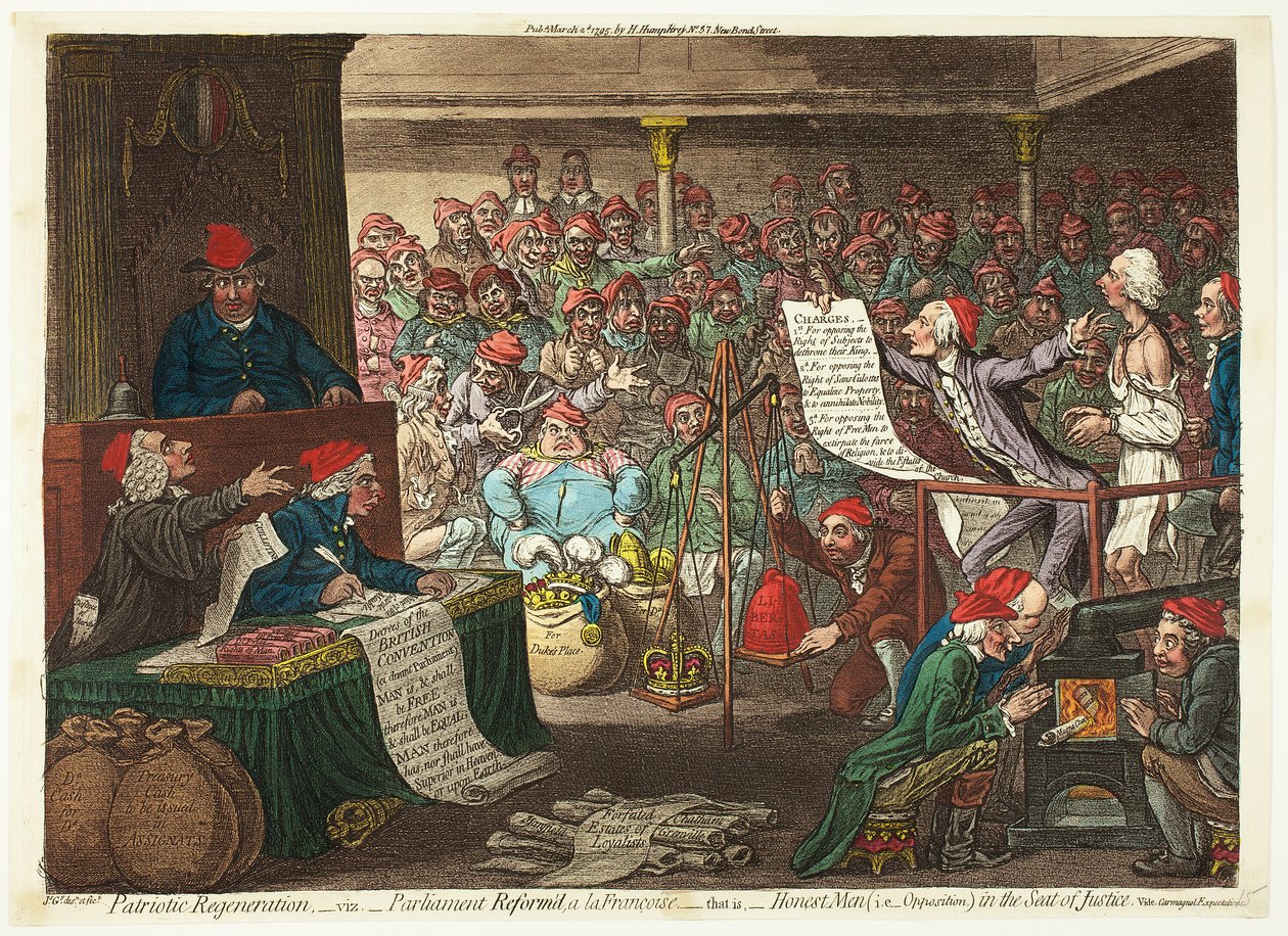 Isänmaallinen uudistaminen, eli - Parlamentin uudistaminen, a la Françoise.... tekijältä James Gillray