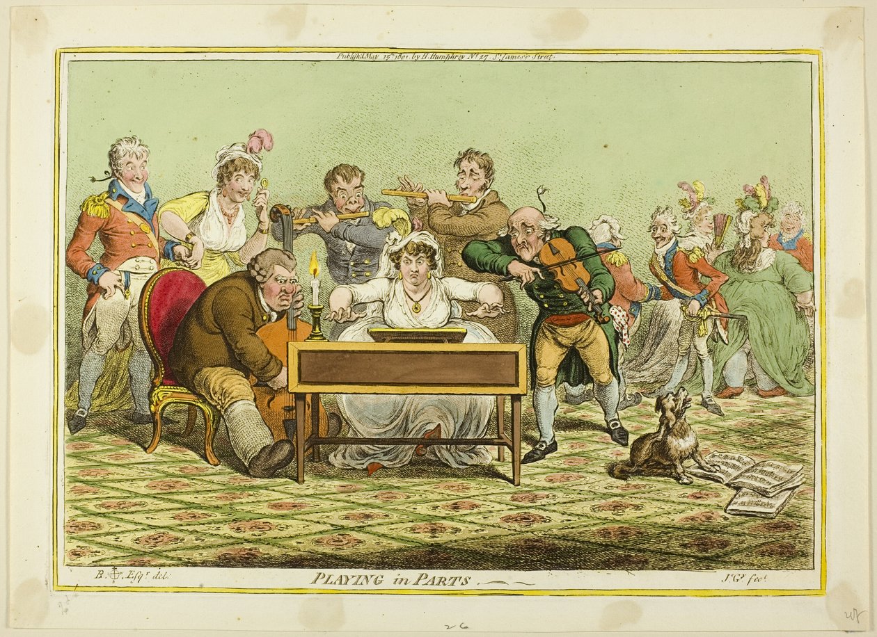Osissa pelaaminen tekijältä James Gillray