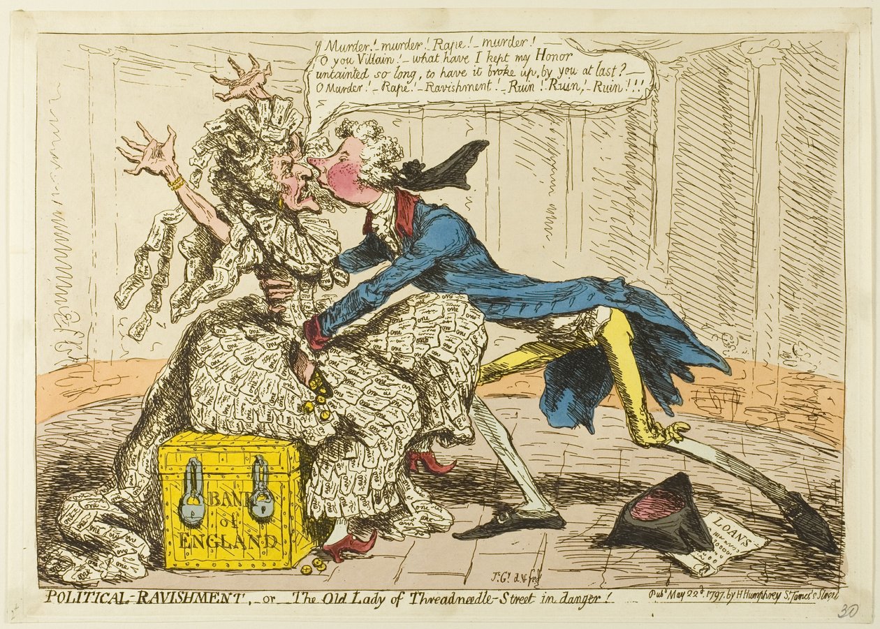 Poliittinen raivaus tekijältä James Gillray