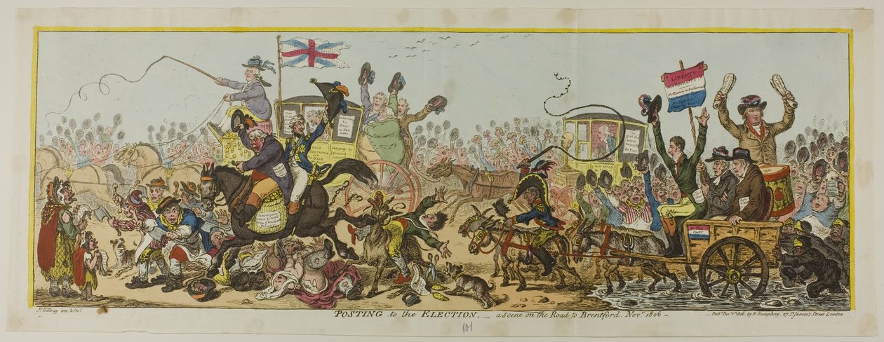 Postitus vaaleihin tekijältä James Gillray