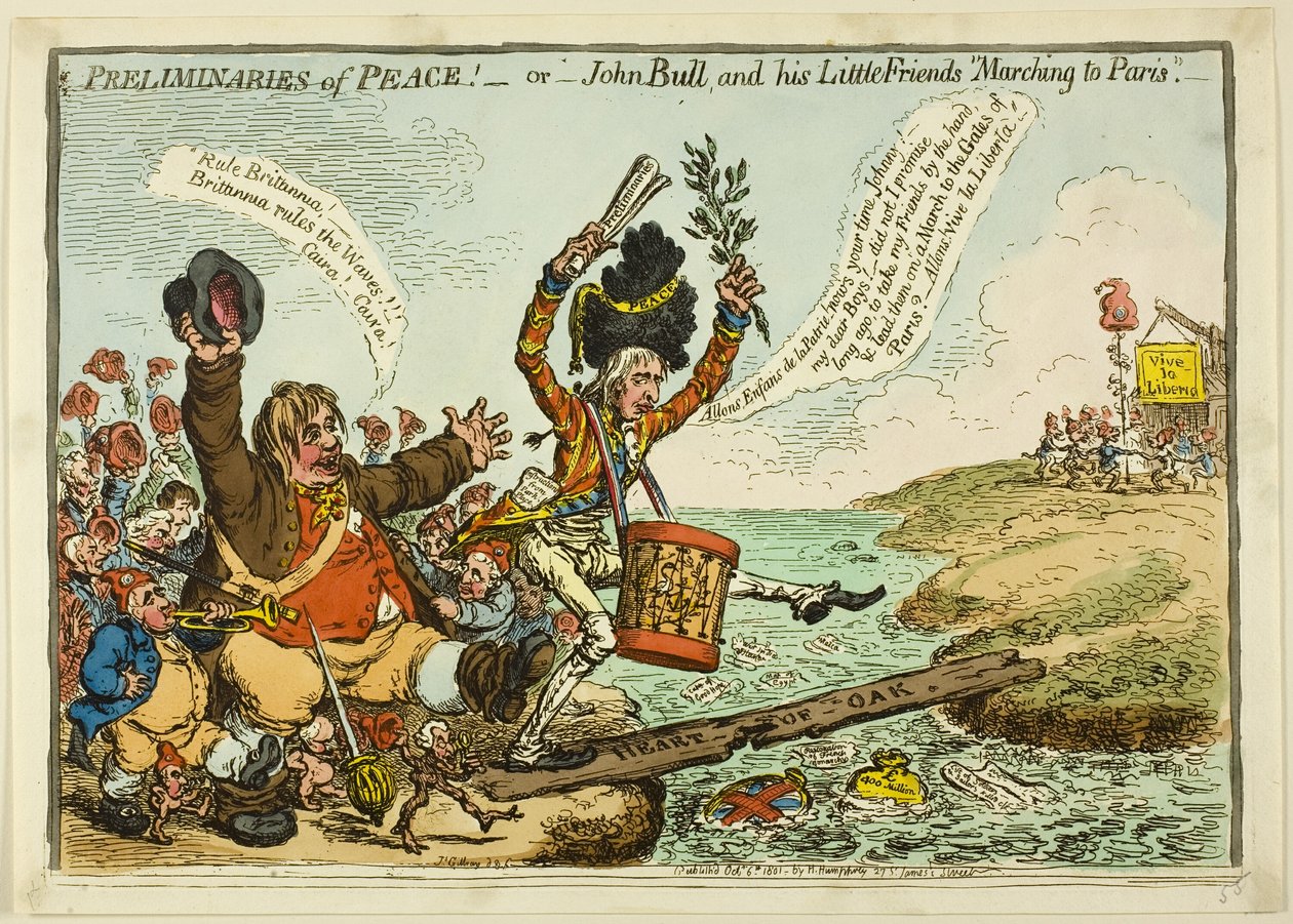Rauhan esivalmistelut tekijältä James Gillray