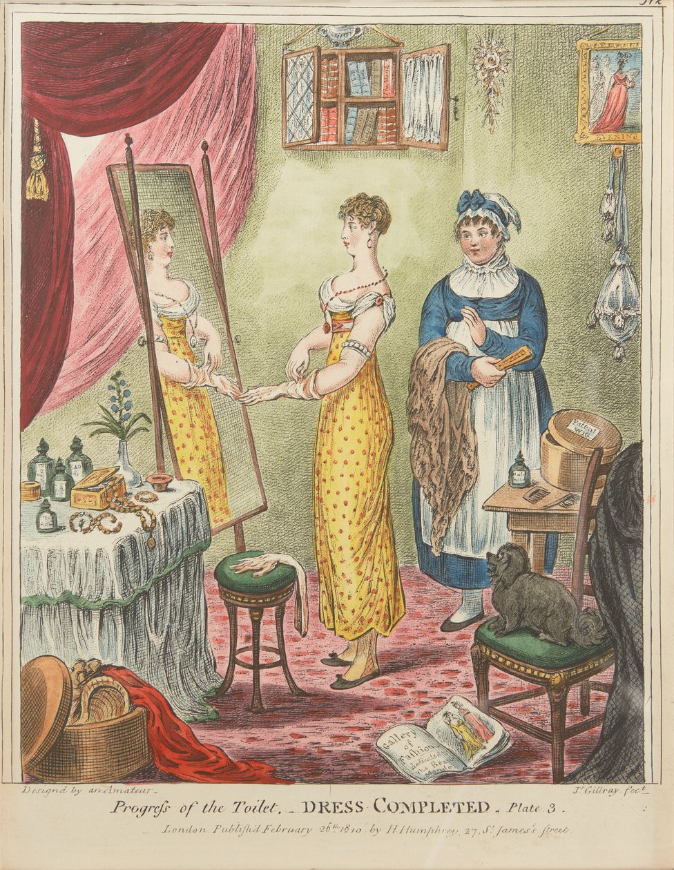 WC:n eteneminen: Mekko valmis, levy 3 tekijältä James Gillray