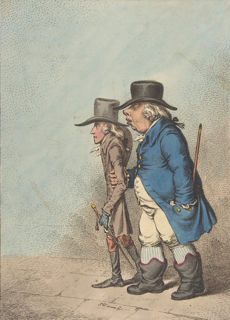 Pylades ja Orestes, 1. huhtikuuta 1797, 1. huhtikuuta 1797. tekijältä James Gillray