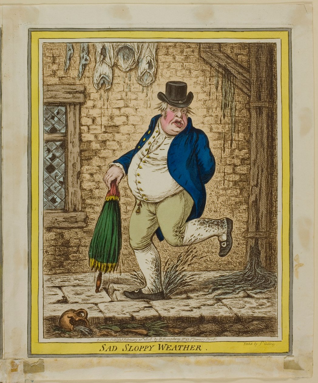 Surullinen löysä sää tekijältä James Gillray