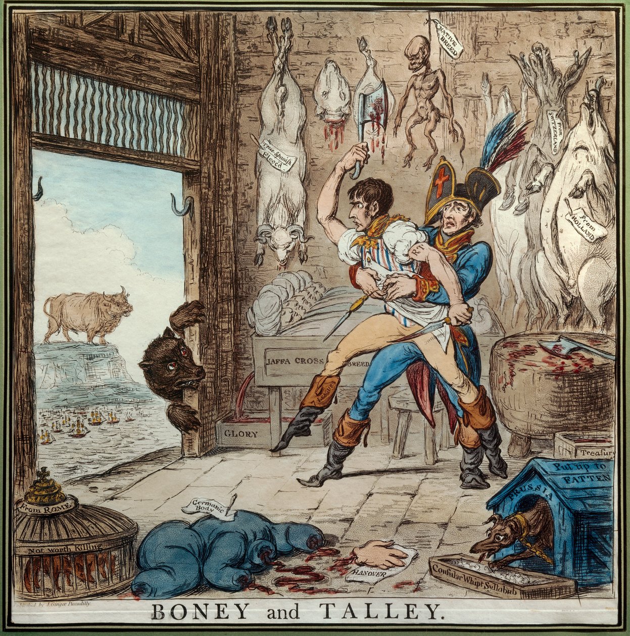 Talleyrand ja Bonaparte tekijältä James Gillray