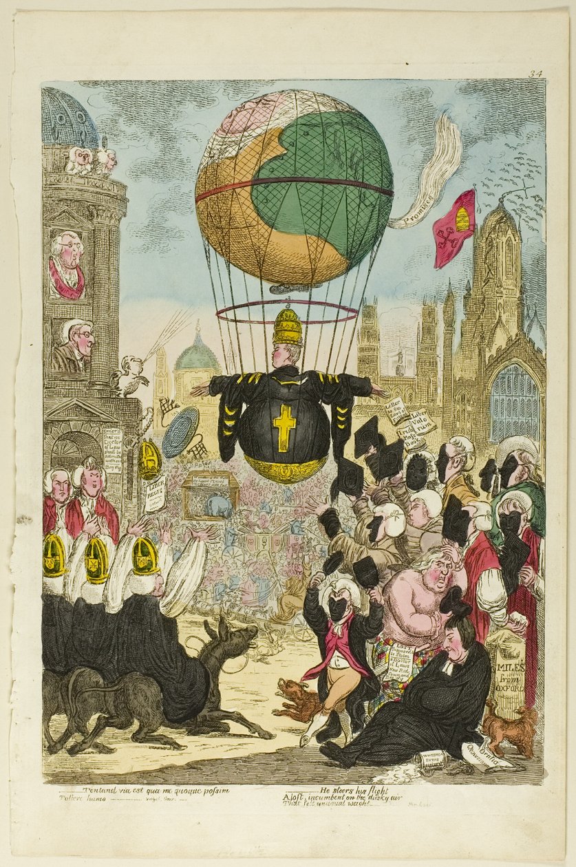 Tentand via est qua me quoque possim tollere humo tekijältä James Gillray