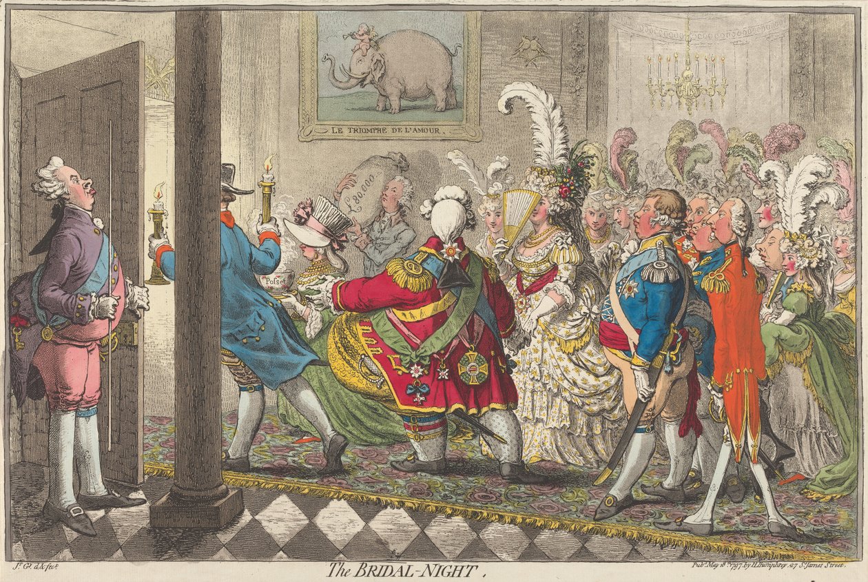 Die Hochzeitsnacht tekijältä James Gillray