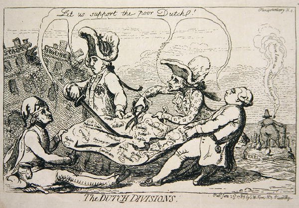 Alankomaiden divisioonat tekijältä James Gillray