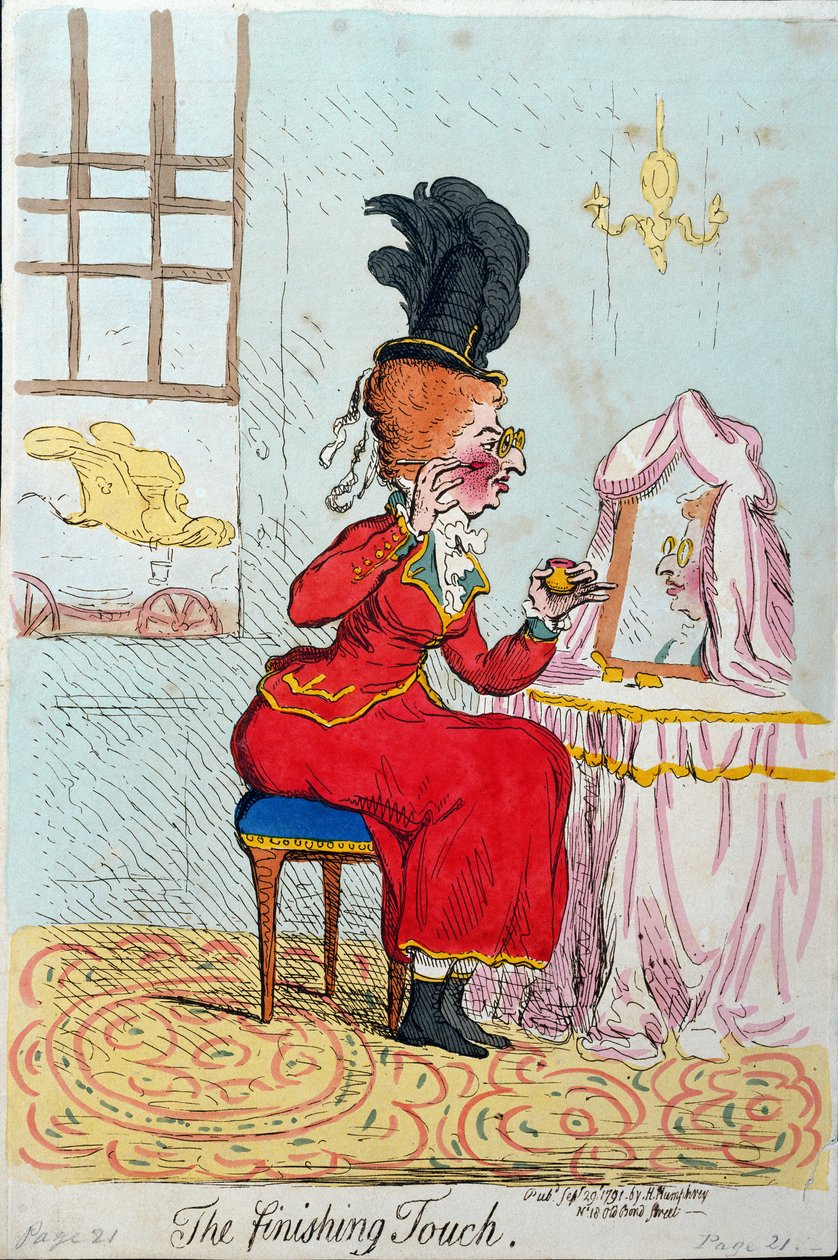 The Finishing Touch, julkaissut Hannah Humphrey vuonna 1791 (käsinvärinen etsaus) tekijältä James Gillray