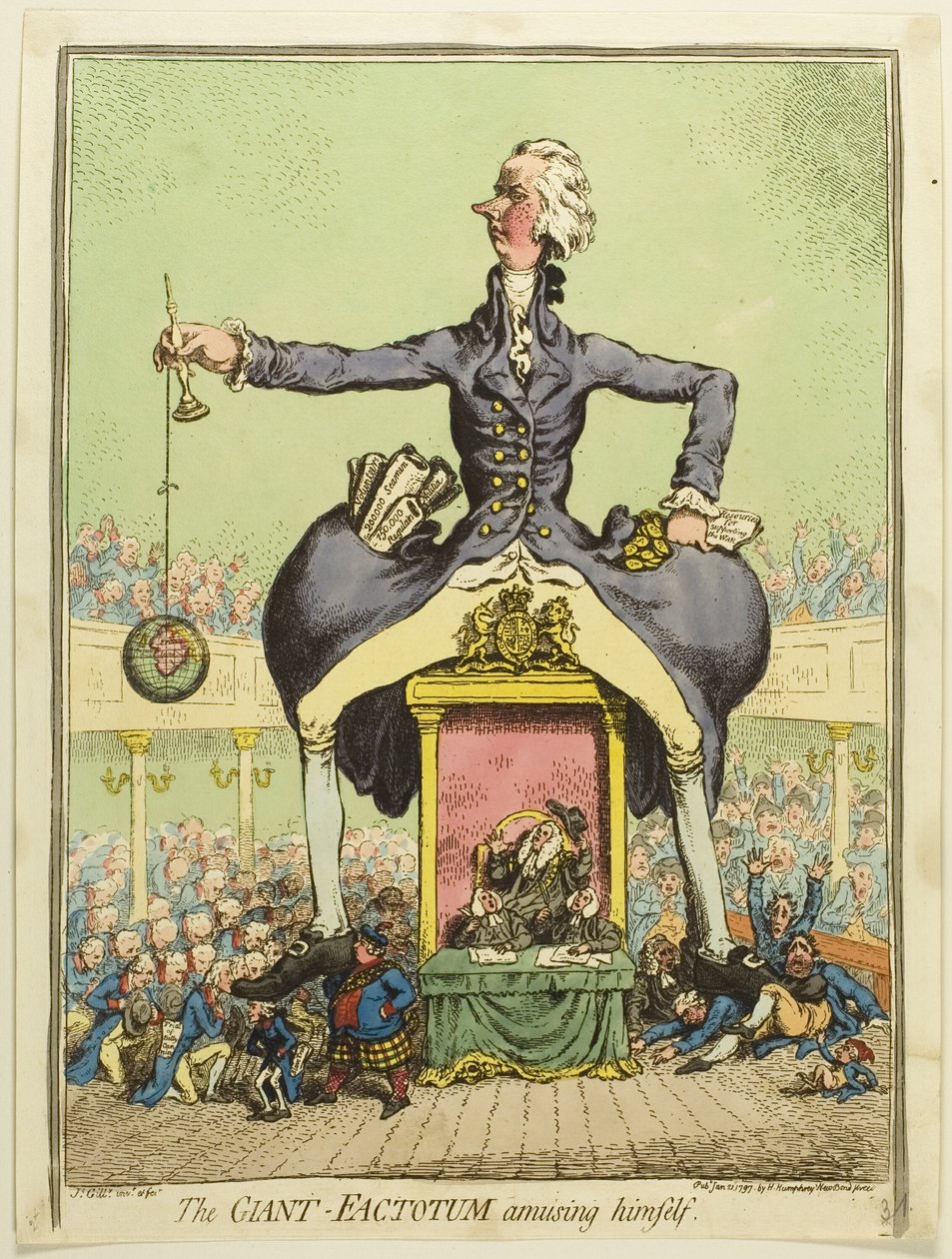 Giant Factotum huvittaa itseään tekijältä James Gillray