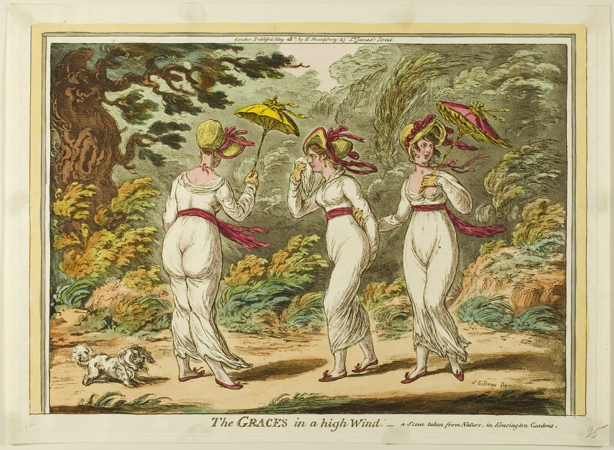 Armot kovassa tuulessa tekijältä James Gillray