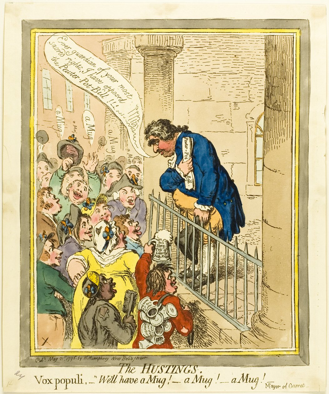 Hustings tekijältä James Gillray