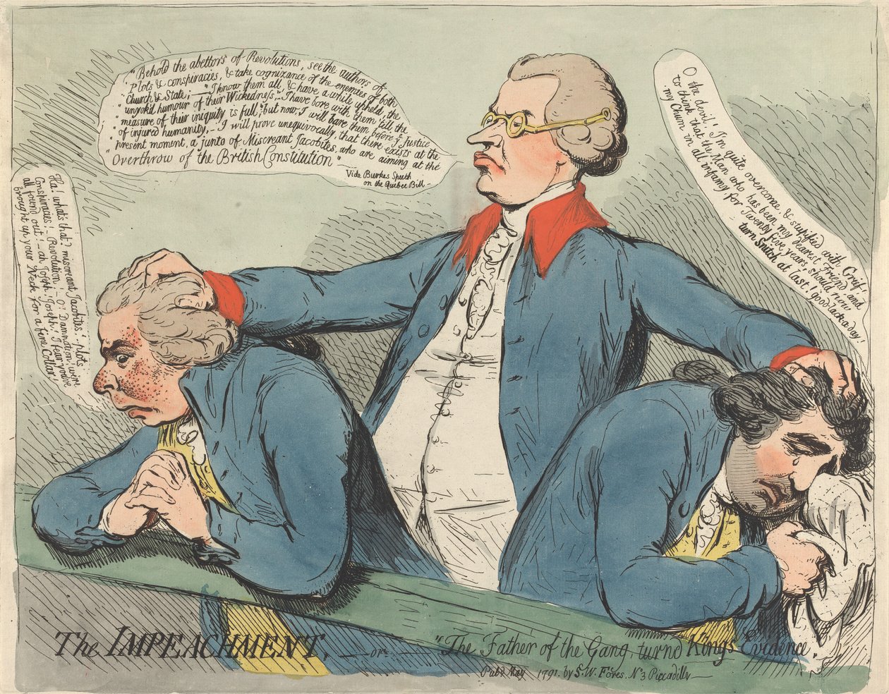 Virkasyyte - eli "Joukon isästä tulee kruununtodistaja" tekijältä James Gillray