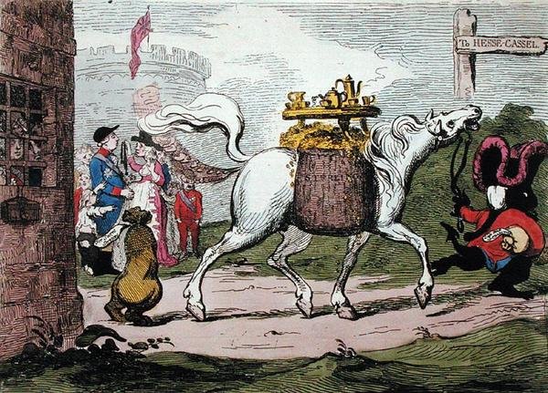 The Legacy, julkaissut W. Holland vuonna 1786 (käsinvärinen etsaus) tekijältä James Gillray