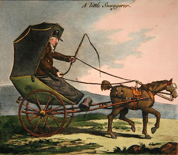The Little Snuggerer (värillinen kaiverrus) tekijältä James Gillray
