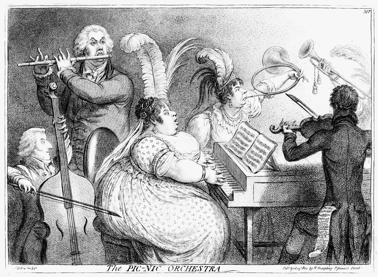 Pic-Nic Orchestra, James Gilray, 1802 tekijältä James Gillray