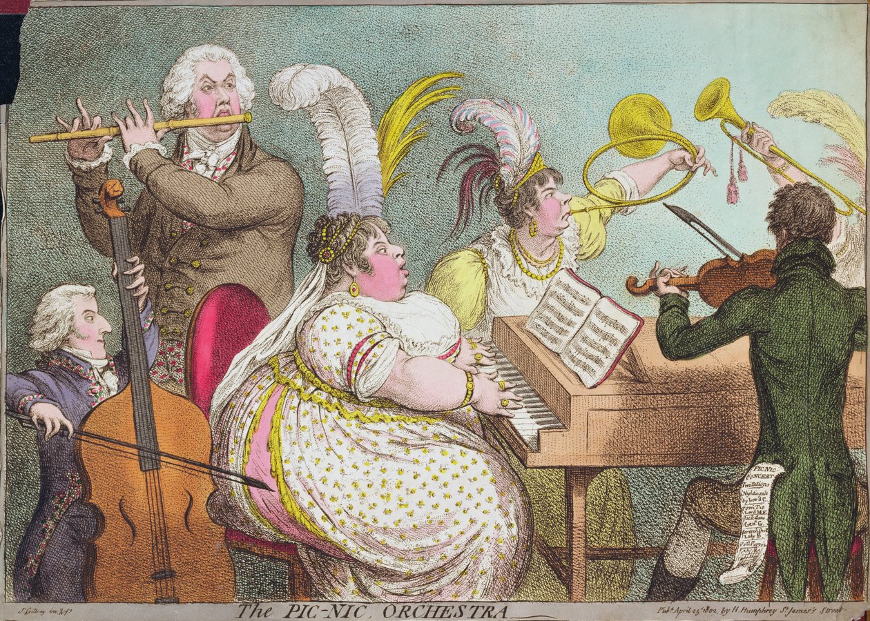 Pic-Nic Orchestra, pubi. kirjoittanut Hannah Humphrey, 1802 tekijältä James Gillray