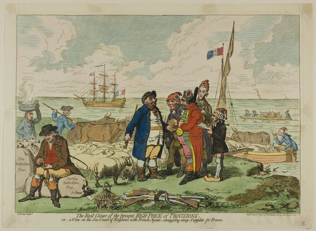 Varausten nykyisen korkean hinnan todellinen syy tekijältä James Gillray