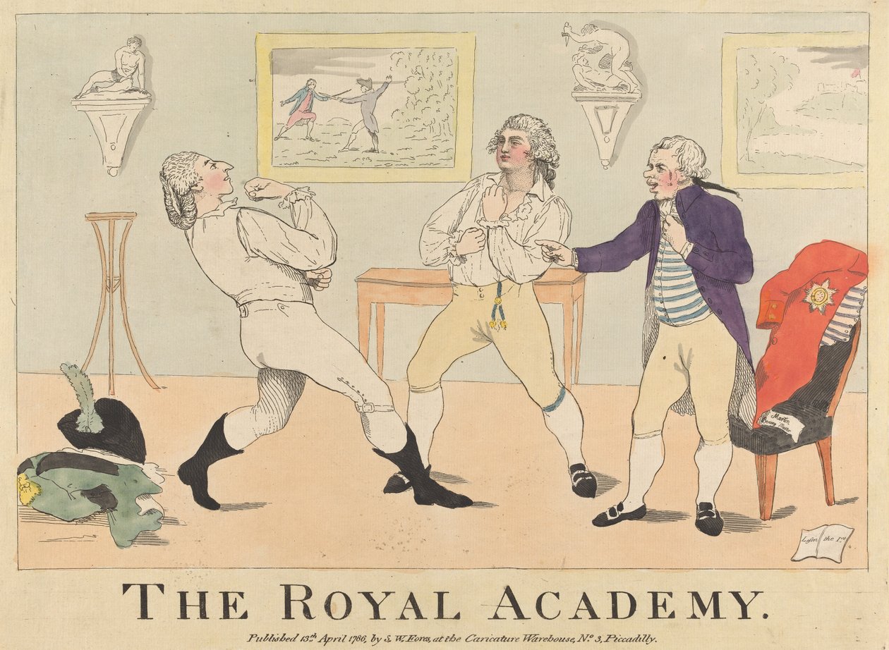 Kuninkaallinen taideakatemia tekijältä James Gillray