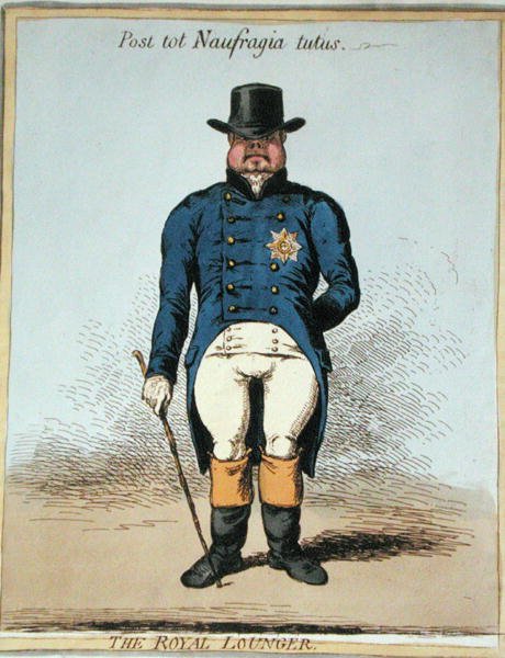Royal Lounger (käsinvärinen etsaus) tekijältä James Gillray
