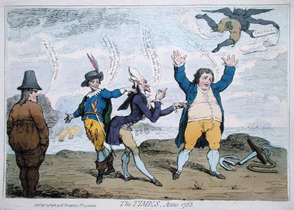 The Times, Anno 1783, julkaisija William Humphrey (käsinvärinen etsaus) tekijältä James Gillray