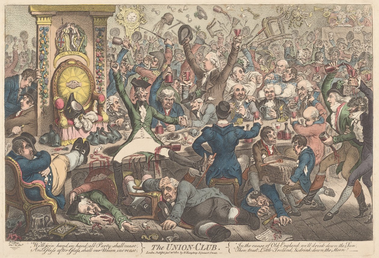 Union Club tekijältä James Gillray