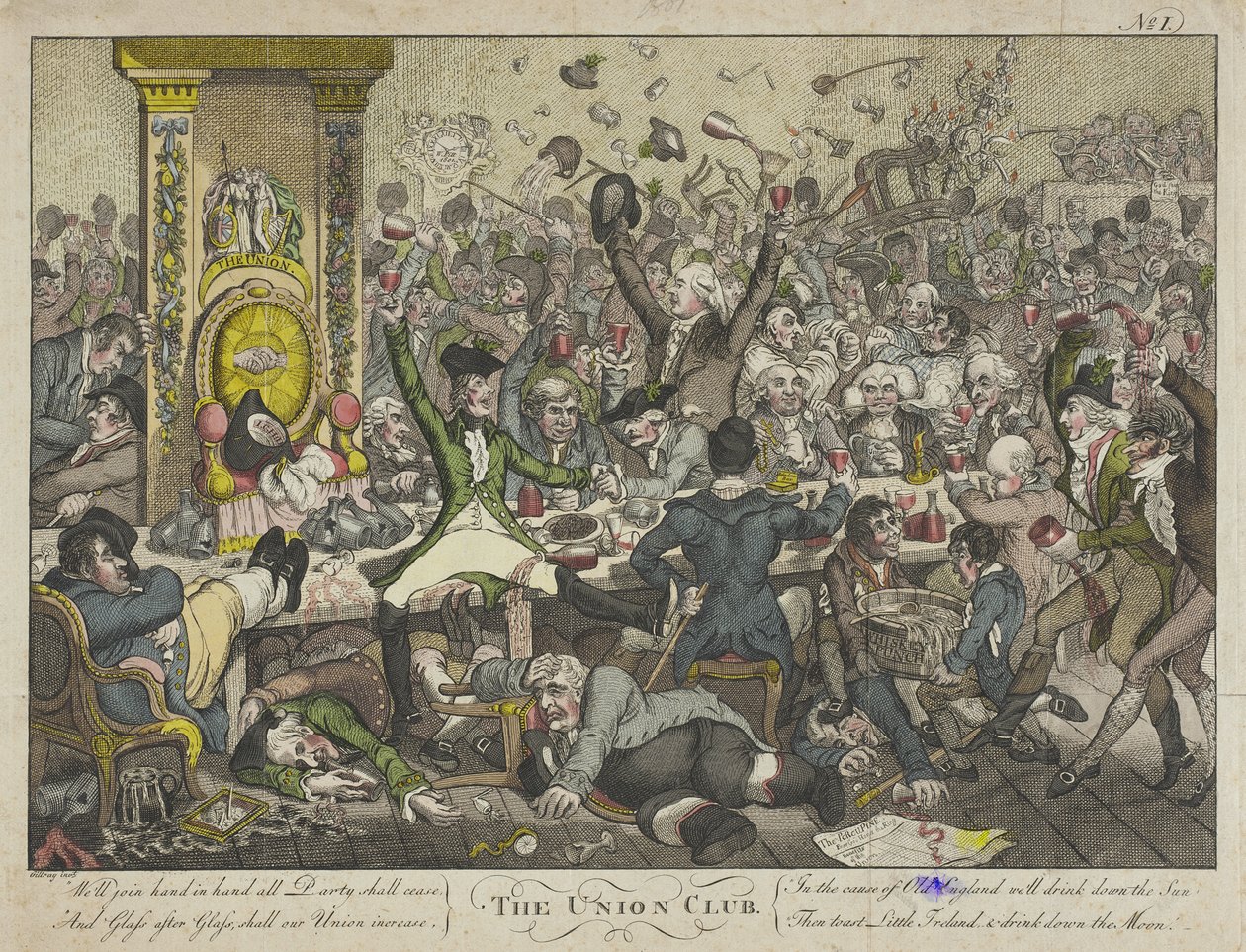 Union Club tekijältä James Gillray