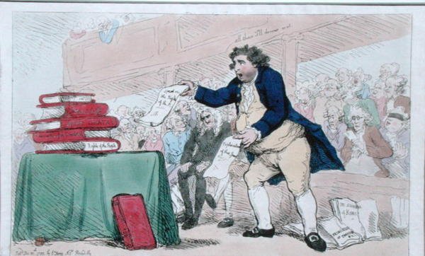 The Word Eater, julkaisija S.W. Fores vuonna 1788 (käsinvärinen etsaus) tekijältä James Gillray