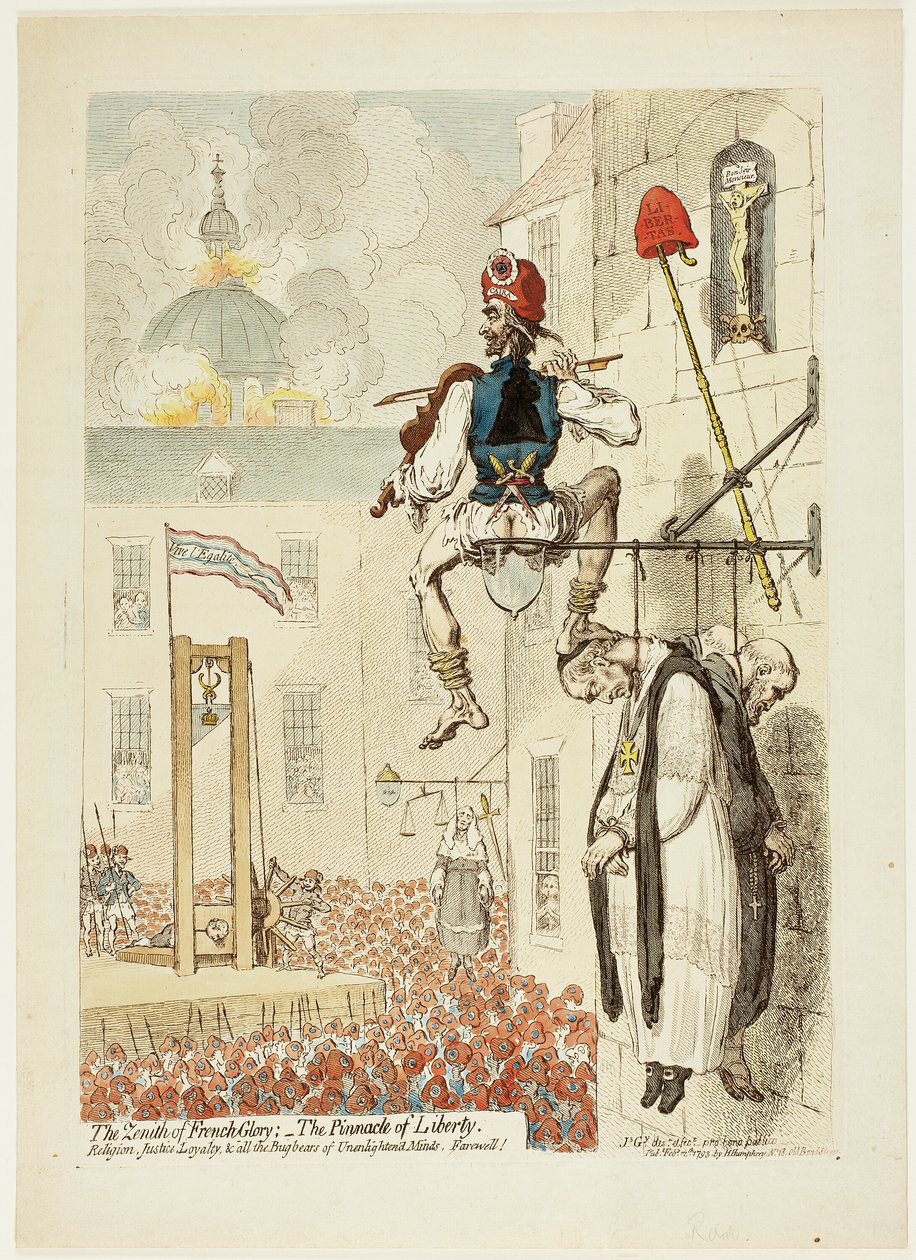 Ranskan loiston zeniitti; Vapauden Pinnacle tekijältä James Gillray