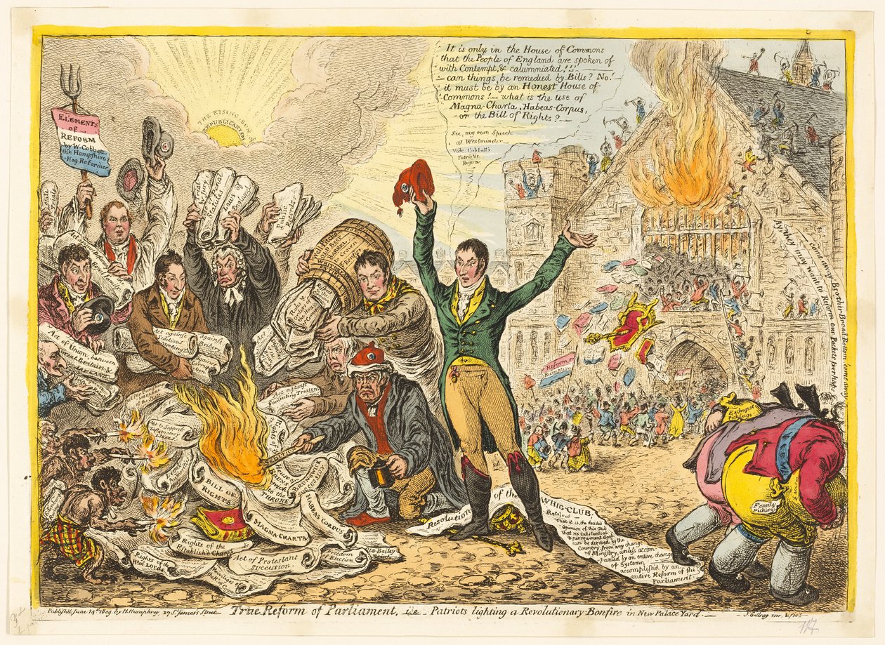Todellinen eduskunnan uudistus tekijältä James Gillray