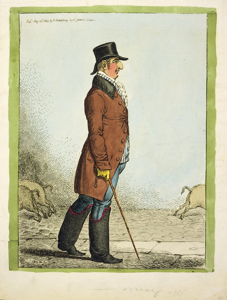 Nimetön, julkaisija Hannah Humphrey, 1800 tekijältä James Gillray