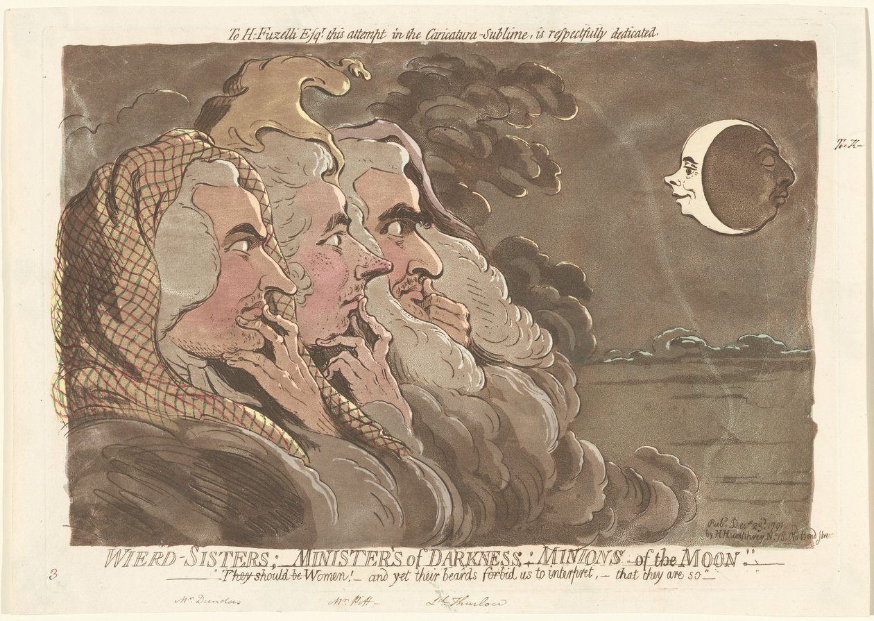 Oudot sisaret; Pimeyden ministerit; Kuun kätyrit tekijältä James Gillray