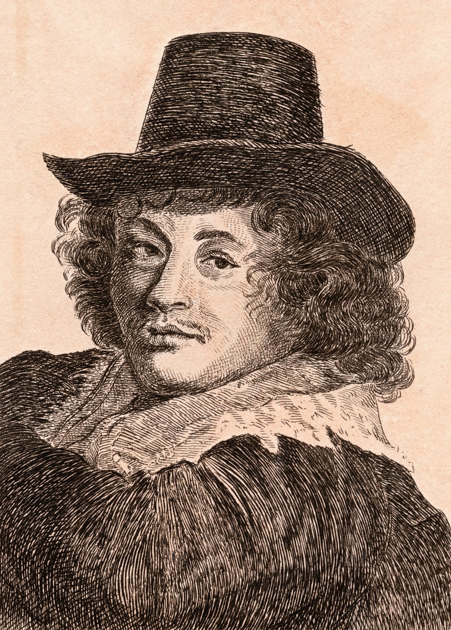 Frans Hals, kuvitus teoksesta "75 Portraits Of Celebrated Painters From Authentic Originals" (75 muotokuvaa kuuluisista taidemaalareista aidoista originaaleista), julkaistu vuonna 1817, Lontoo. tekijältä James Girtin