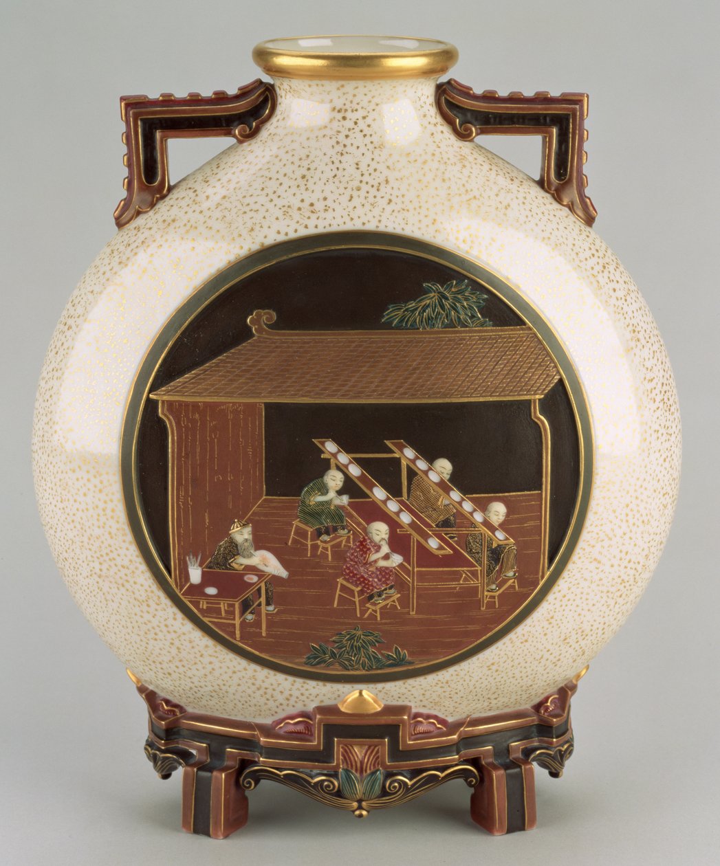 "The Painting of the Ware" -maljakko, Worcester Royal Porcelain Company Ltd tekijältä James Hadley