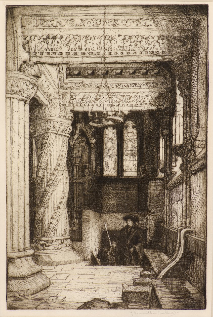 Prentice Pillar, Rosslyn Chapel (etsaus) tekijältä James Hamilton Mackenzie