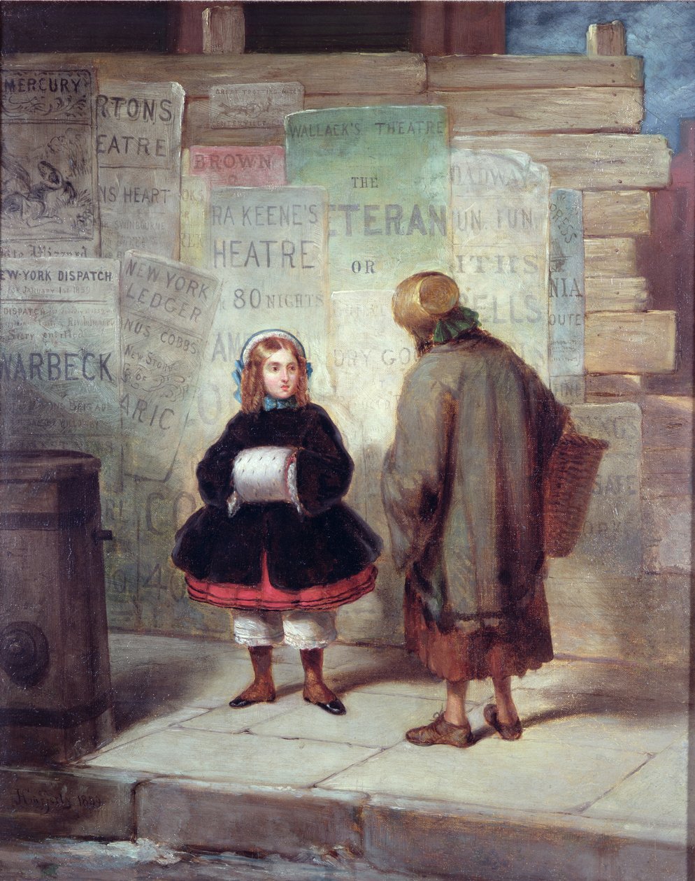 New Yorkin jalkakäytävät tai "Rich Girl, Poor Girl". tekijältä James Harvey Cafferty