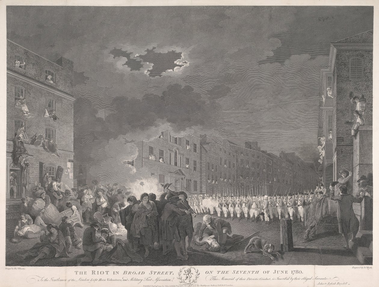 Broad Streetin mellakka 7. kesäkuuta 1780 tekijältä James Heath