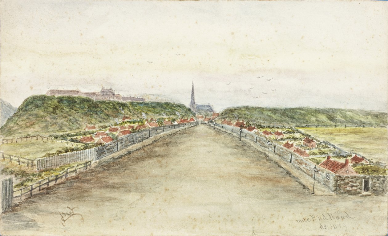 Mile End Road (akvarelli ja vartaloväri paperilla) tekijältä James Henry Cleet