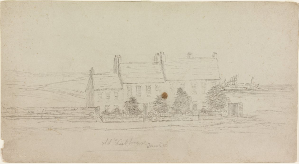 Old Workhouse, Ocean Road (kynä kortilla) tekijältä James Henry Cleet