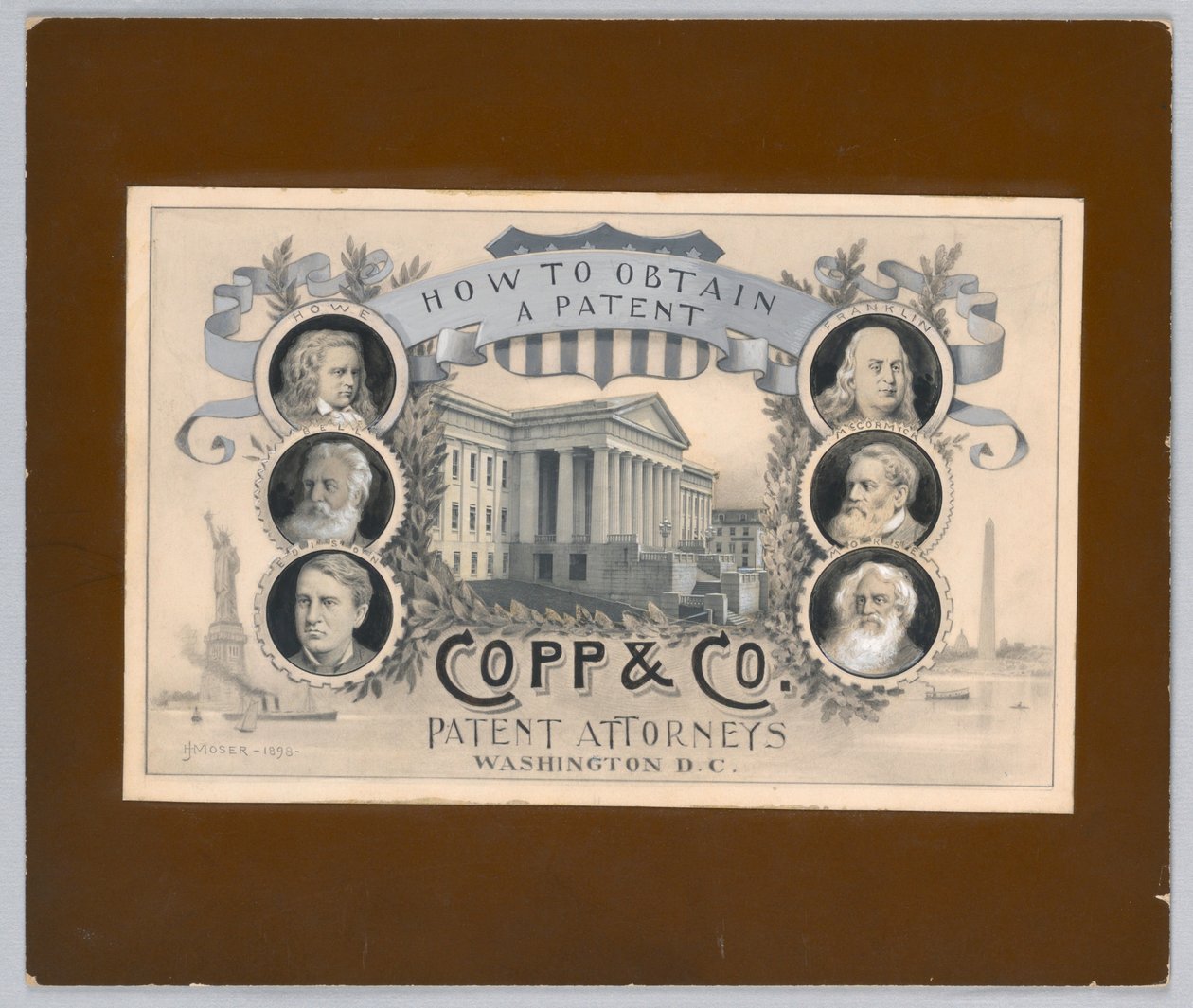 Suunnittelu puolisävykaiverrukseen: patentin saaminen, Copp & Co. Patent Attorneys, Washington, D.C. tekijältä James Henry Moser