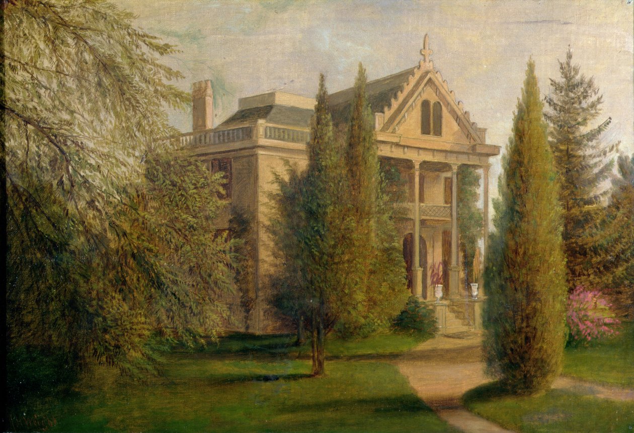 Näkymä Dungan Manor Housesta, Staten Island, 1876 tekijältä James Henry Wright