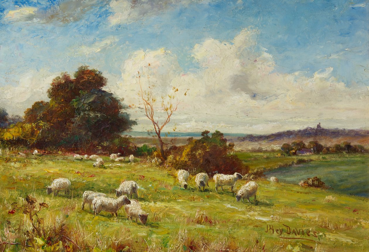 Pastoraali, noin 1910 (maalaus) tekijältä James Hey Davies