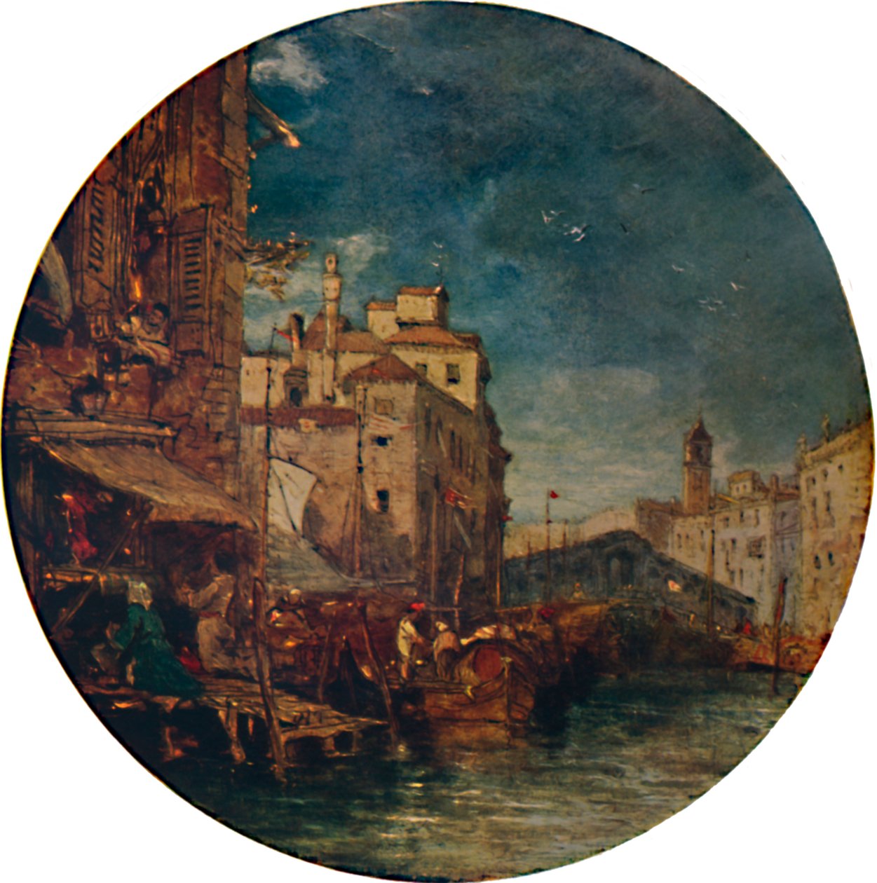 Näkymä Grand Canalille, Venetsia, Rialto kaukana, c1850, 1935 tekijältä James Holland