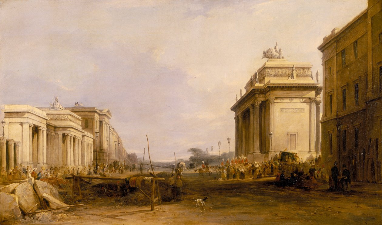 "Hyde Park Corner and Constitution Arch", c1833 tekijältä James Holland
