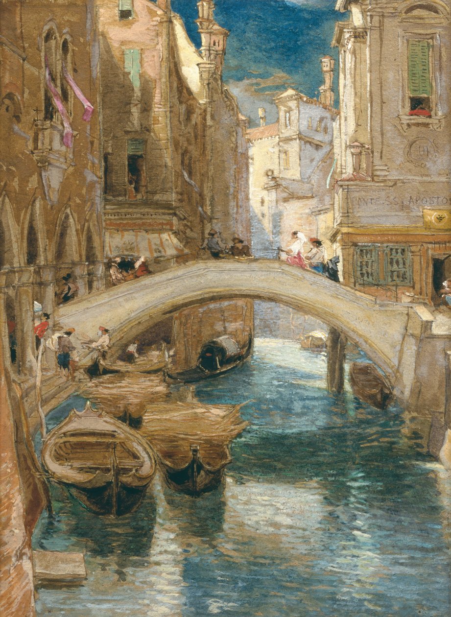 Ponte Santi Apostoli, Venetsia (kynä, lyijykynä ja muste) tekijältä James Holland