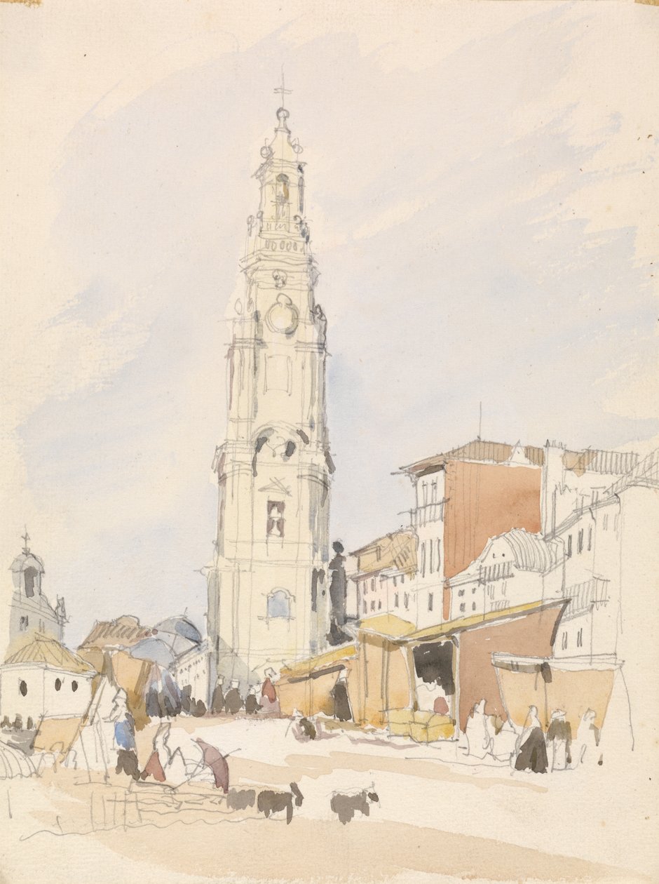 Papiston torni, Porto (wc grafiitin päällä paperilla) tekijältä James Holland