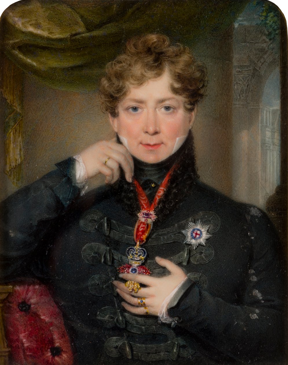 Muotokuva kuningas George lV:stä (1762-1830), n. 1797-1830 (öljy kankaalle) tekijältä James Holmes
