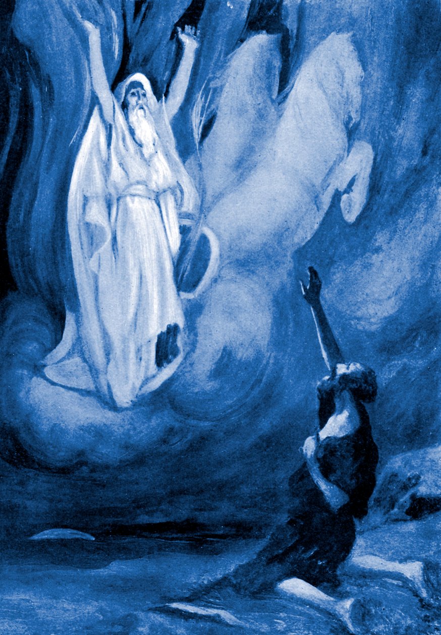 Elia nousee tulivaunuissa - Raamattu tekijältä James Jacques Joseph (after) Tissot