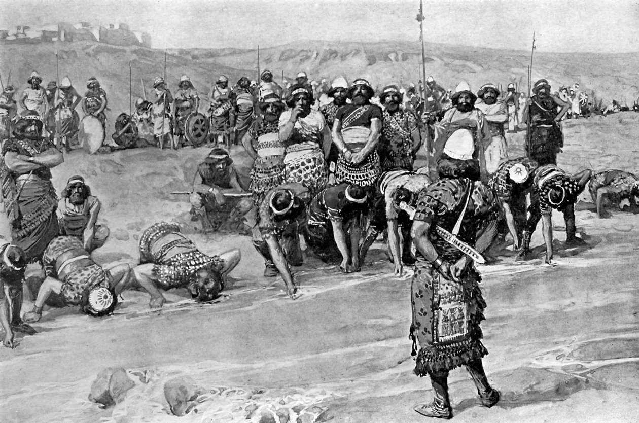 Gideon valitsee kolmesataa Tissot - Raamattu tekijältä James Jacques Joseph (after) Tissot